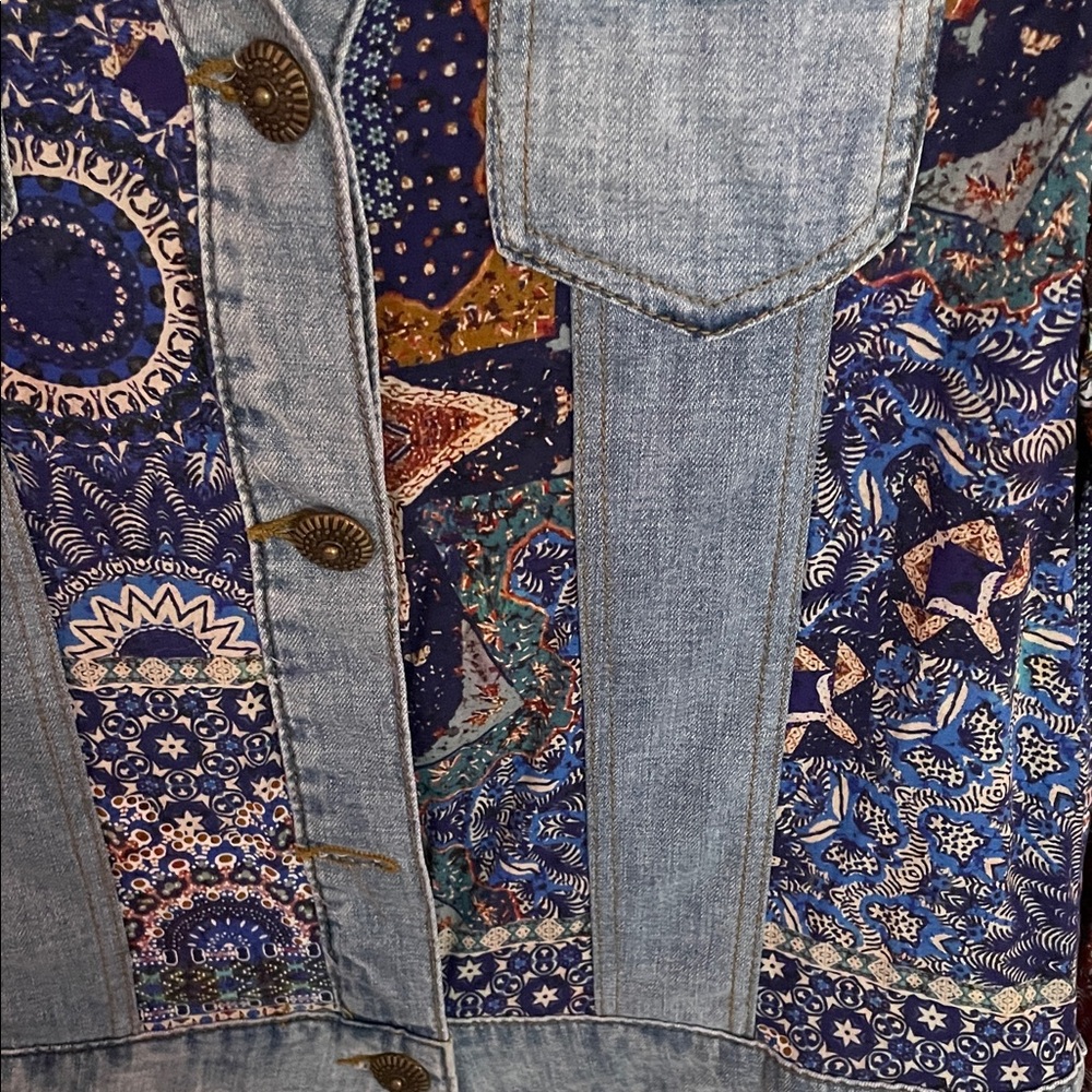 🩵✨ DESIGUAL Patchwork Jacket NWOT Size 40 - Picture 8 of 15